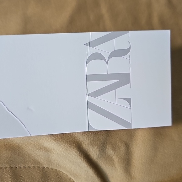 Zara Women's Tan Cotton Trousers, High-Waisted, Wide-Leg, Size Small. - Picture 3 of 16